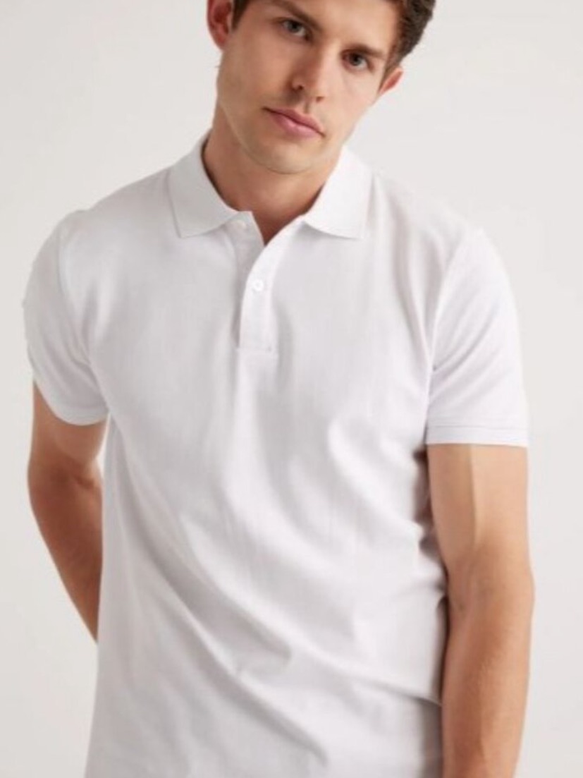 Quince Mens Organic Cotton Pique Polo Solid Shirt White Xl Preppy Summer Top